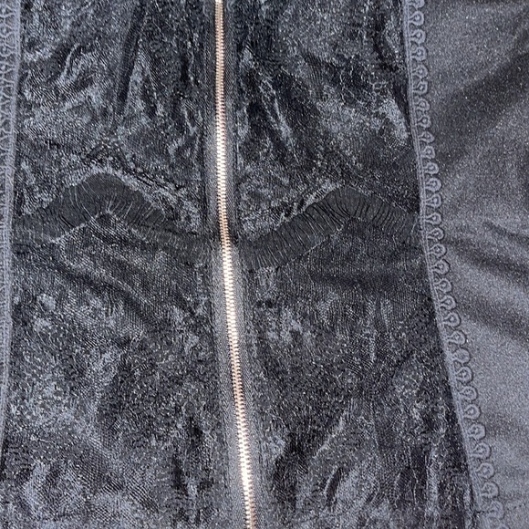 SOLD NWOT Uno Core Black Lace Bustier Padded Zip Up Top Sz L - Picture 4 of 7